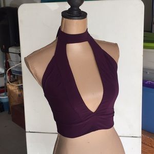 Purple crop top